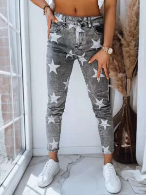Ženske hlače DSTREET STARS UY1486 SIVA