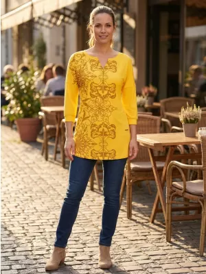 Ženska majica s kratkimi rokavi ALTISPORT BLANCH RUMENA