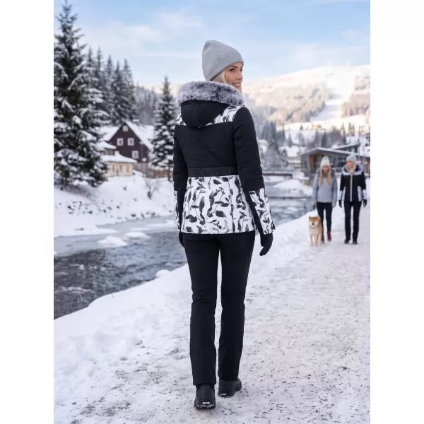  Ženska zimska jakna ALTISPORT BIANCA ČRNA 