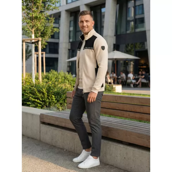  Moški pulover KIXMI REUBEN SVETLO BEŽ 