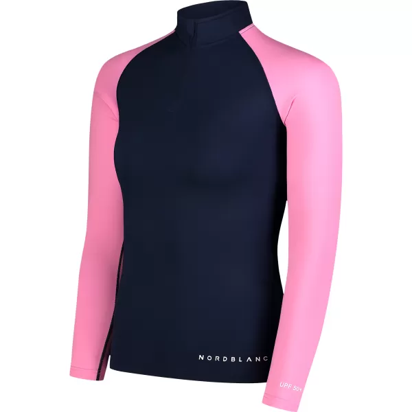  Ženska majica s kratkimi rokavi NORDBLANC WATER NBSLF7865 MODRA/ROZA 