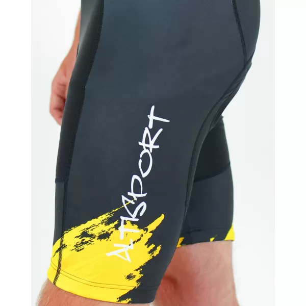  Moške vrhunske kolesarske hlače ALTISPORT SWE/ALM01S13 RUMENA 