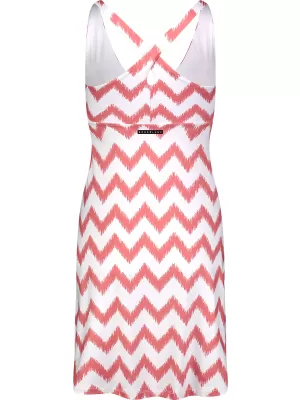 Obleka NORDBLANC V-NECK NBSLD7804 ROZA/BELA