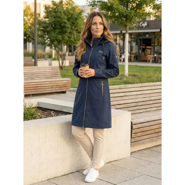  Ženski softshell plašč KIXMI RITA TEMNO MODRA 