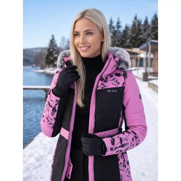  Ženska zimska jakna ALTISPORT BIANCA VIJOLIČNA 