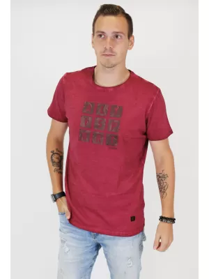 Moška majica s kratkimi rokavi ALTISPORT BARRY BORDO