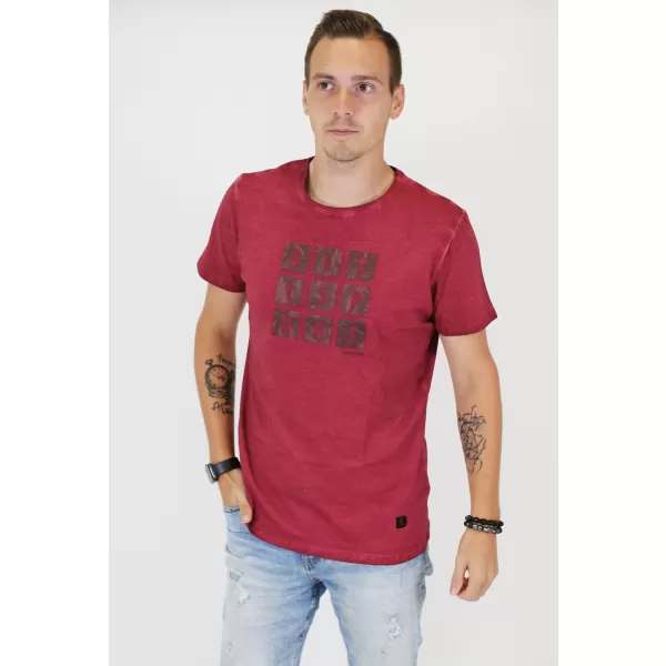  Moška majica s kratkimi rokavi ALTISPORT BARRY BORDO 