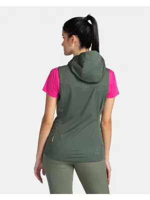Ženski softshell telovnik KILPI MONILEA-W TL0111KI TEMNO ZELENA