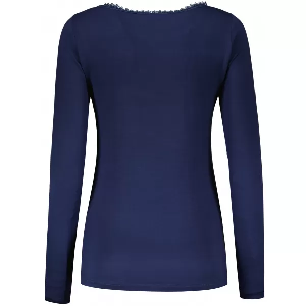 Ženska majica s kratkimi rokavi KIXMI RACHEL TEMNO MODRA 