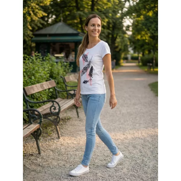  Ženska majica s kratkimi rokavi ALTISPORT ALW178122 BELA 