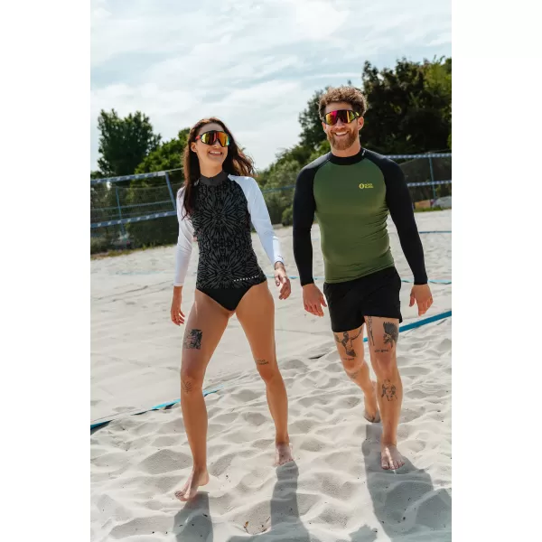  Moška majica z UV zaščito NORDBLANC SURFER NBSMF7867 ZELENA/ČRNA 
