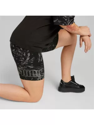 Ženske pajkice PUMA POWER AOP 7 HIGH-WAIST SHORT LEGGINGS 673643-01 ČRNA