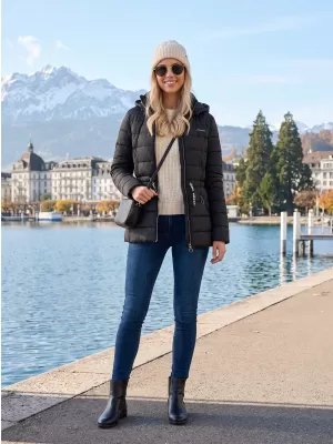 Ženska jakna KIXMI RHIA ČRNA
