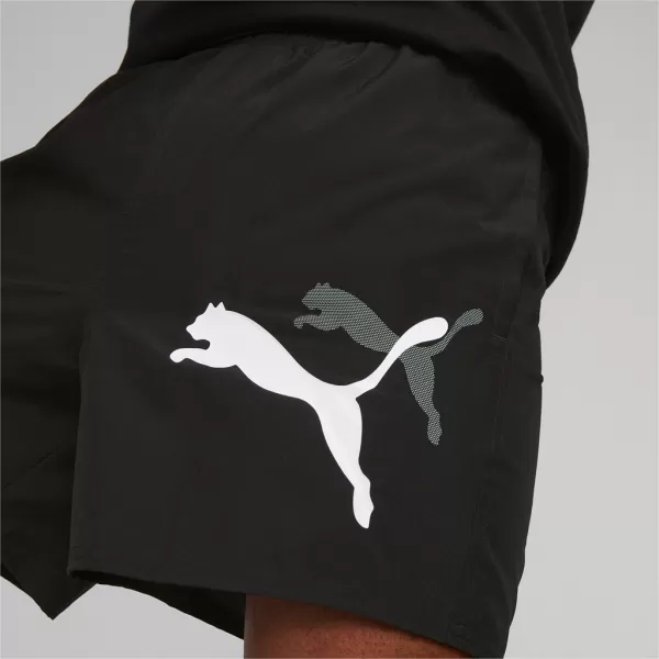  Moške kratke hlače PUMA ESS+ LOGO POWER CAT WOVEN SHORTS 5 673382-01 ČRNA 