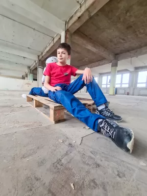 Otroške softshell hlače WAMU DŽÍNY KAVBOJKE