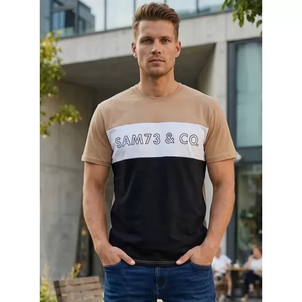  Moška majica s kratkimi rokavi SAM 73 SEAMUS MT 828 ZLATI 