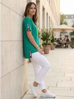 Ženska majica s kratkimi rokavi KIXMI RANYA ZELENA