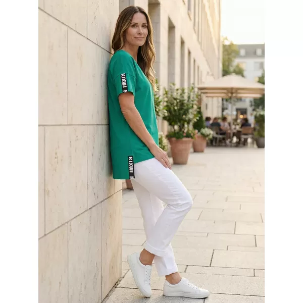  Ženska majica s kratkimi rokavi KIXMI RANYA ZELENA 