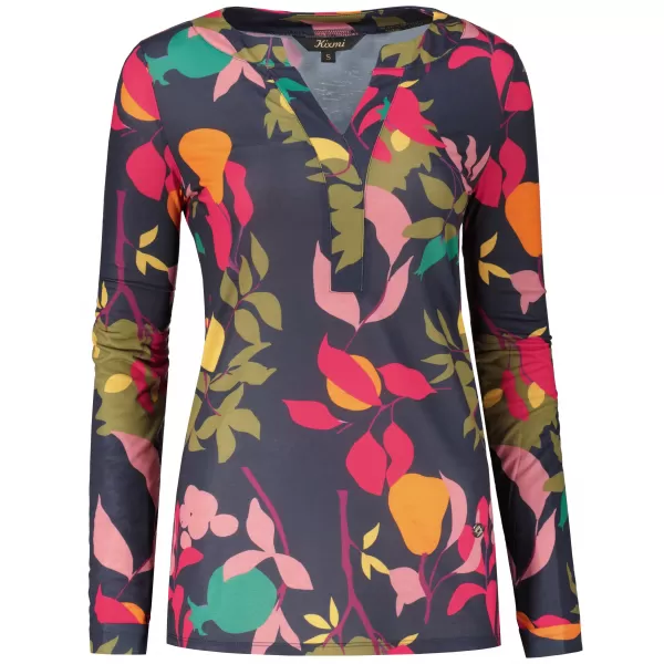  Ženska majica s kratkimi rokavi KIXMI ROWENA TEMNO MODRA 