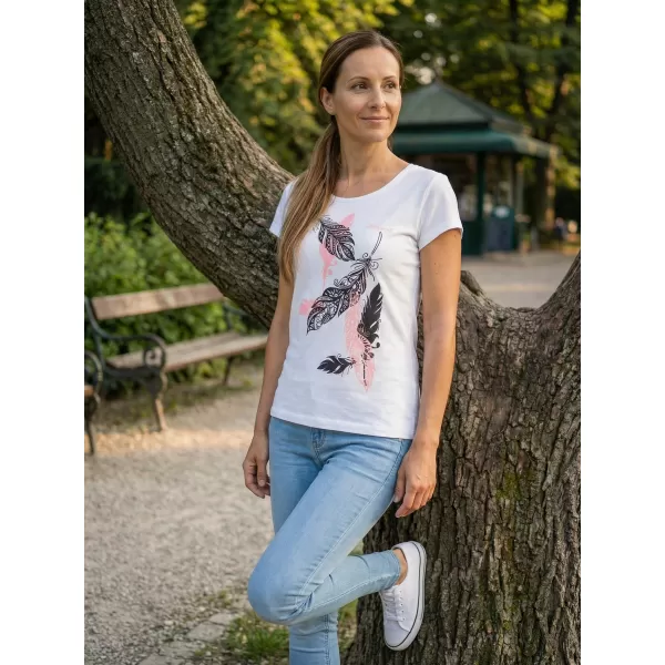  Ženska majica s kratkimi rokavi ALTISPORT ALW178122 BELA 