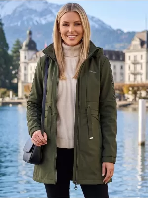 Ženski softshell plašč KIXMI RHODIE VOJAŠKI