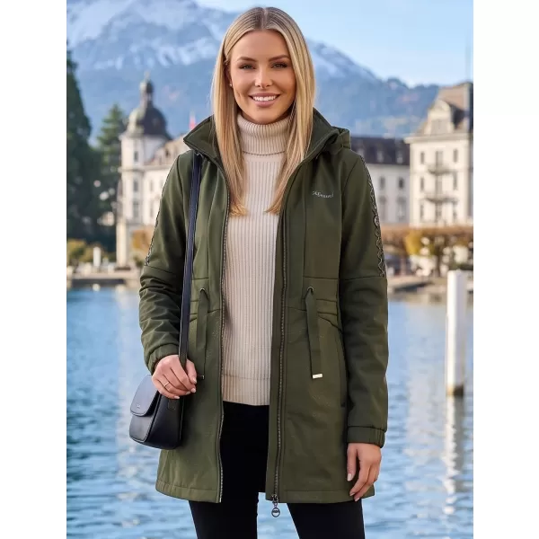  Ženski softshell plašč KIXMI RHODIE VOJAŠKI 