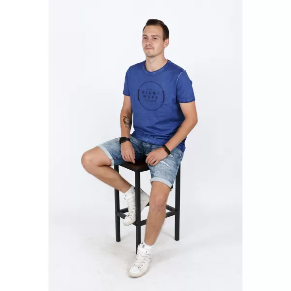  Moška majica s kratkimi rokavi KIXMI RAY MODRA 