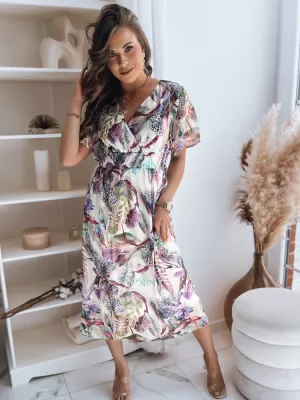 Obleka DSTREET LUNNA EY2306 BELA -VIOLET