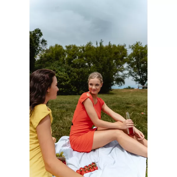  Obleka NORDBLANC WAISTLINE NBSLD7805 ORANŽNO ČRNILO 