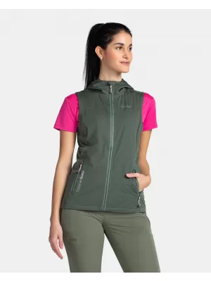Ženski softshell telovnik KILPI MONILEA-W TL0111KI TEMNO ZELENA
