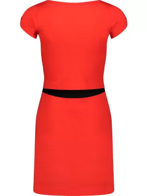 Obleka NORDBLANC WAISTLINE NBSLD7805 ORANŽNO ČRNILO