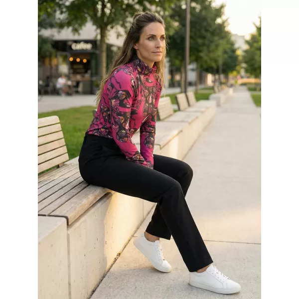  Ženska majica z ovratnikom KIXMI RINA ROZA 