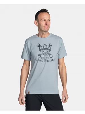 Moška majica s kratkimi rokavi KILPI SKULLY-M TM0377KI SVETLO SIVA