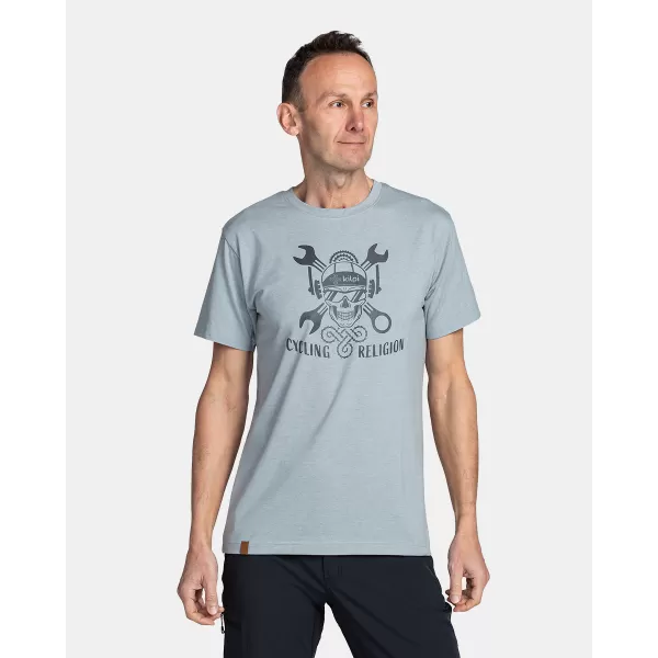  Moška majica s kratkimi rokavi KILPI SKULLY-M TM0377KI SVETLO SIVA 
