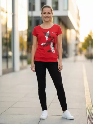 Ženska majica s kratkimi rokavi ALTISPORT ALW178120 RDEČA
