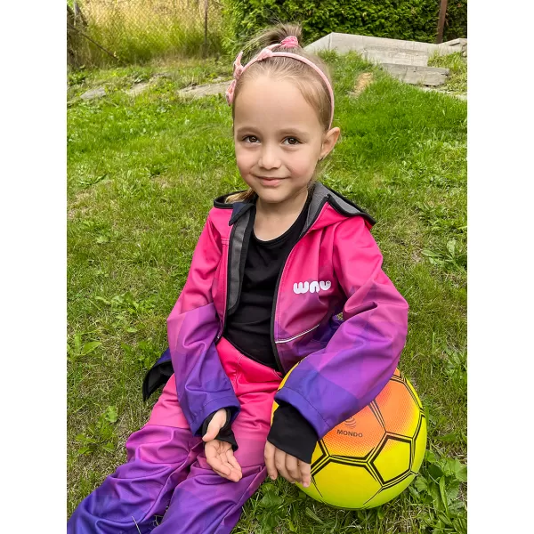  Otroška softshell jakna WAMU MOZAIKA VIJOLIČNA 