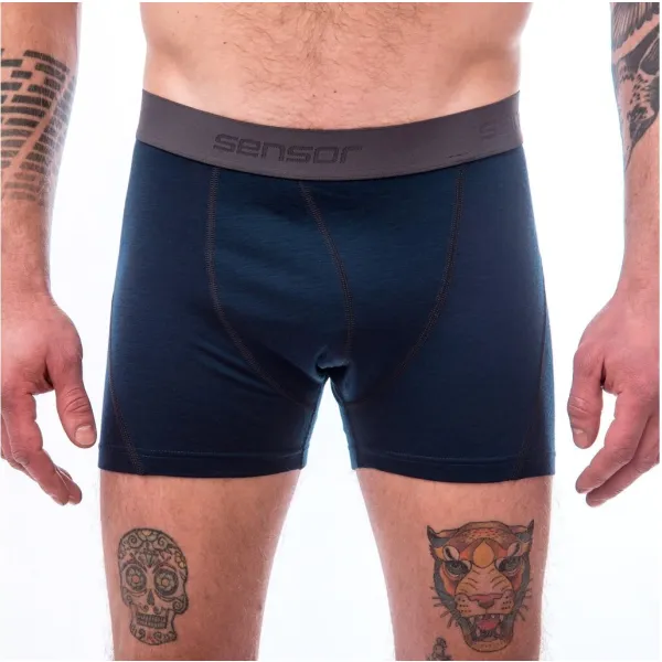  Moške boksarice SENSOR MERINO ACTIVE DEEP BLUE 