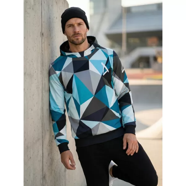  Moški premium pulover ALTISPORT VOJ/ALM007MI01 MODRA/SIVA 