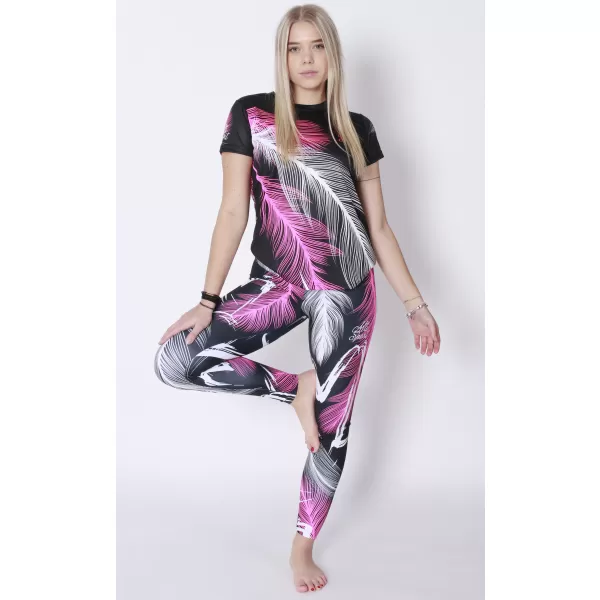  Ženska premium funkcionalna majica ALTISPORT VOJ/ALW001TR01 ČRNA/SVETLO ROZA 