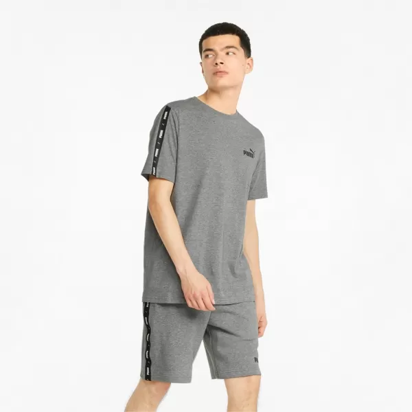  Moška majica s kratkimi rokavi PUMA ESS+ TAPE TEE 847382-03 SIVA 
