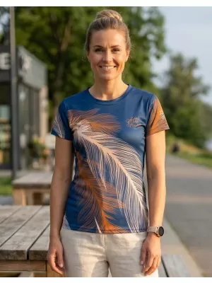 Ženska premium funkcionalna majica ALTISPORT VOJ/ALW001TR01 MORNARSKO/RJAVA