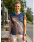 Ženska premium funkcionalna majica ALTISPORT VOJ/ALW001TR01 MORNARSKO/RJAVA