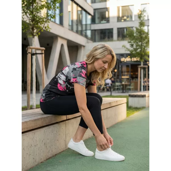  Ženska premium funkcionalna majica ALTISPORT VOJ/ALW009TR01 ČRNA/SVETLO ROZA 