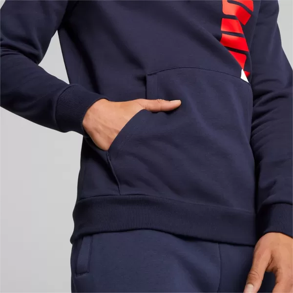  Moški pulover PUMA ESS+ LOGO LAB HOODIE FL 675919-06 MODRA 