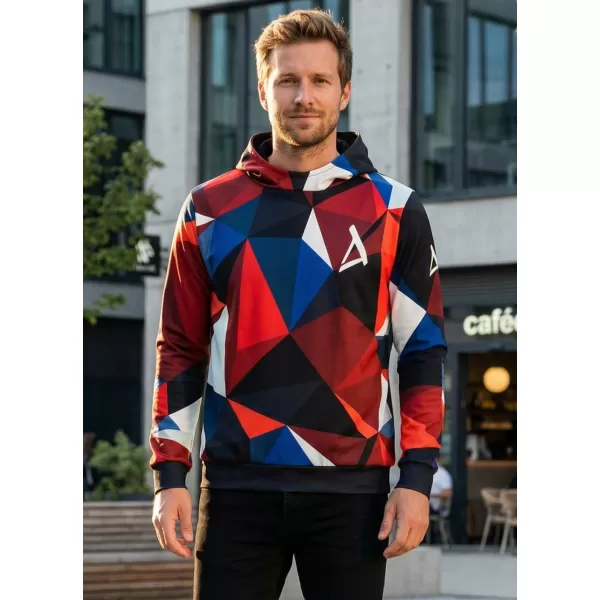  Moški premium pulover ALTISPORT VOJ/ALM007MI01 MORNARSKO MODRA/RDEČA 