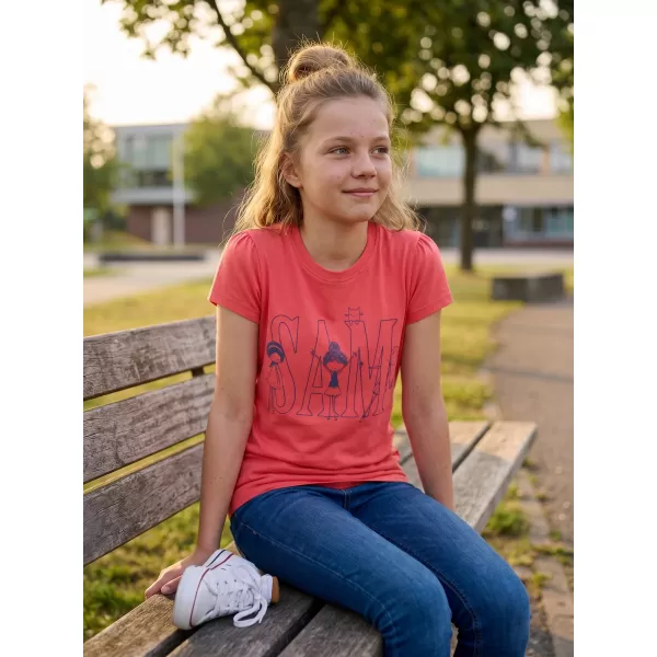  Dekliška majica s kratkimi rokavi SAM 73 IELENIA KT 506 SVETLO ROZA 