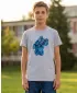 Fantovska majica s kratkimi rokavi SAM 73 SILAQUI KT 502 SVETLO SIVA