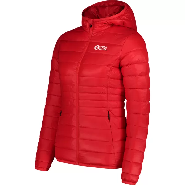  Ženska prešita jakna NORDBLANC SPARKLE NBWJL7947 RDEČA 