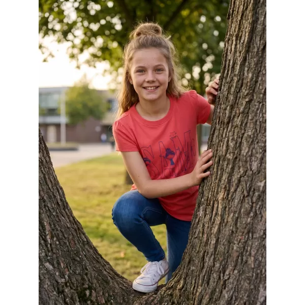  Dekliška majica s kratkimi rokavi SAM 73 IELENIA KT 506 SVETLO ROZA 