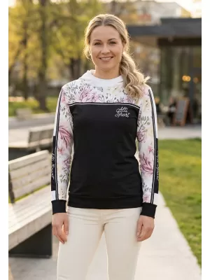 Ženski premium pulover ALTISPORT VOJ/ALW008MI01 ČRNA